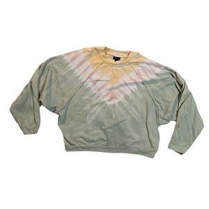 Cropped Tie Dye Sweatshirt